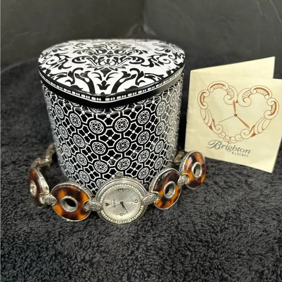 Brighton Tortoise Shell Watch Brighton Brown Gold Tortoiseshell Carpenteria Watch Brighton  main image 4